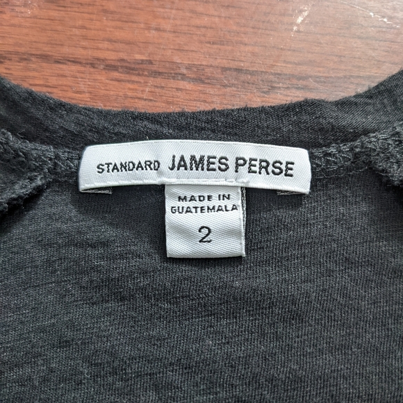 James Perse Split Neck Open Collar Raglan T-Shirt with 3/4 length… - Picture 7 of 10